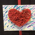 Heart art made from recycled things